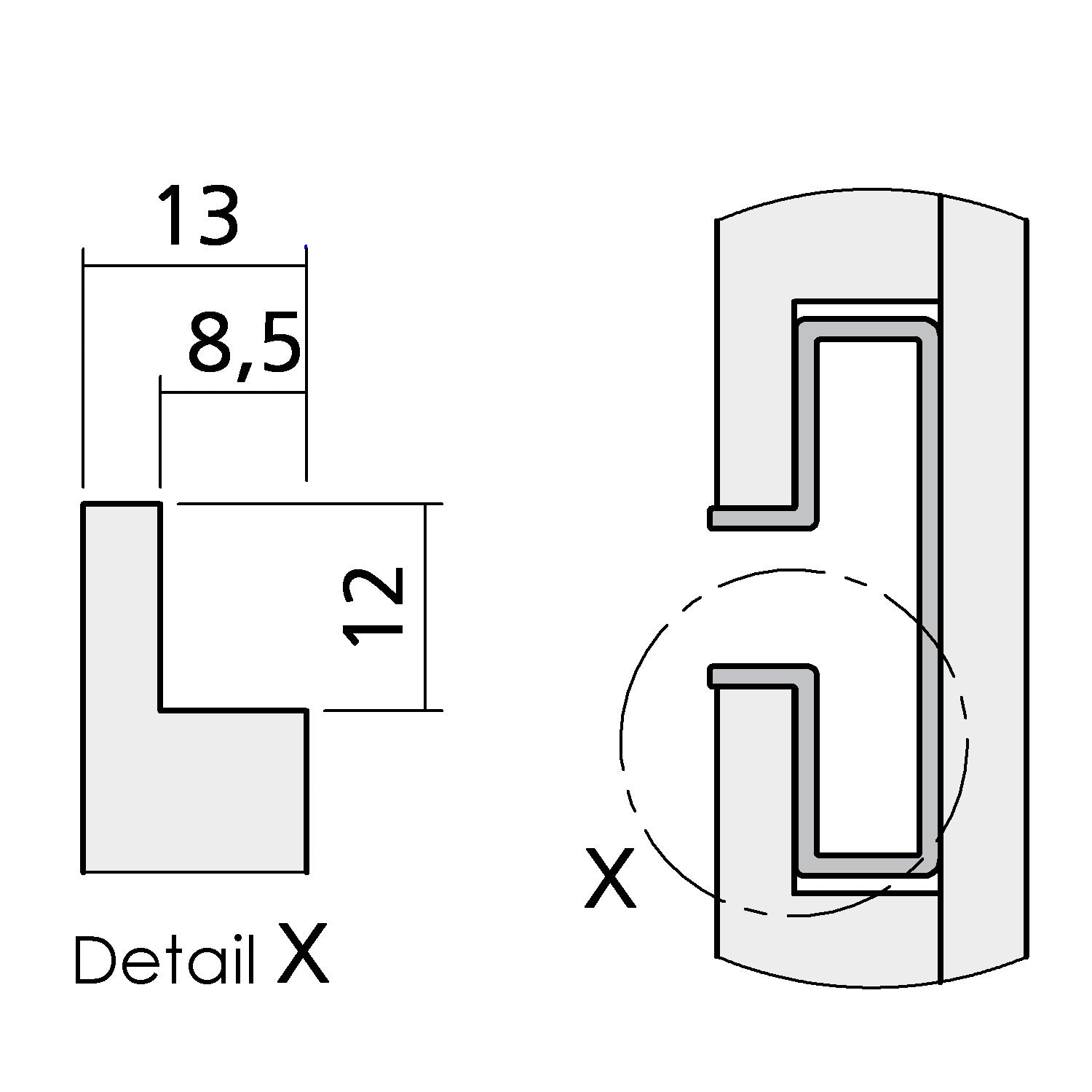 Lamellenprofil 32 mm