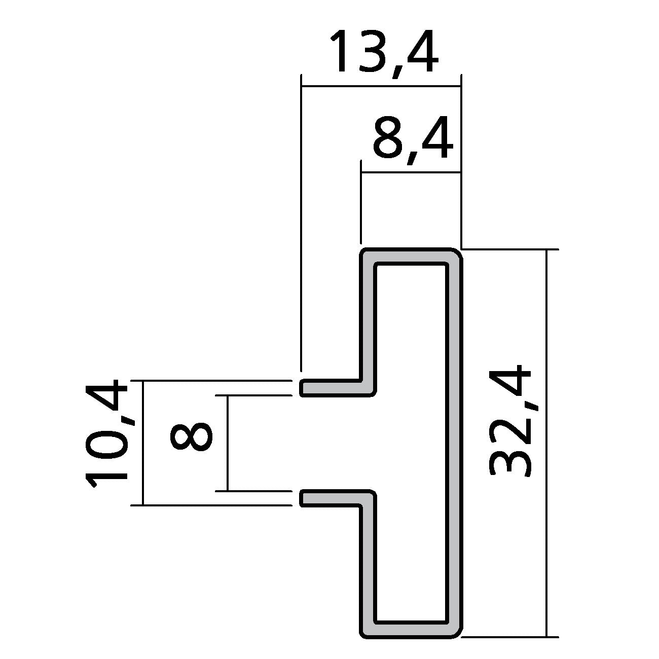 Lamellenprofil 32 mm