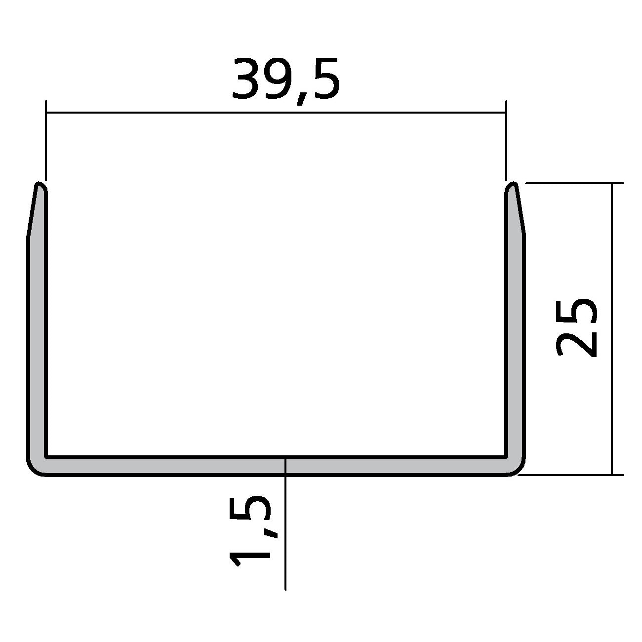 Einfassprofil für 18 mm Platte