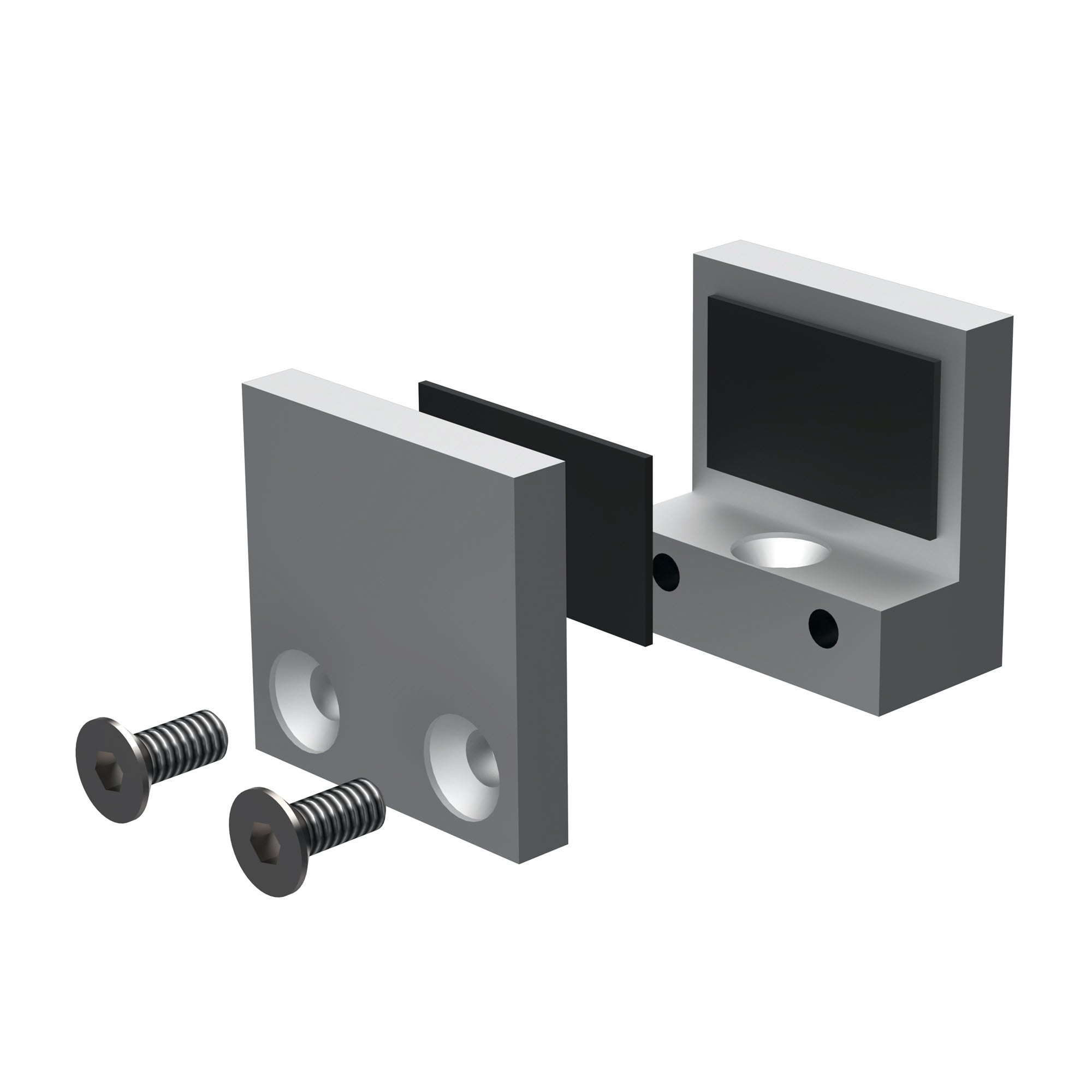 Glashalter für 8 mm Glas | zweiteilig