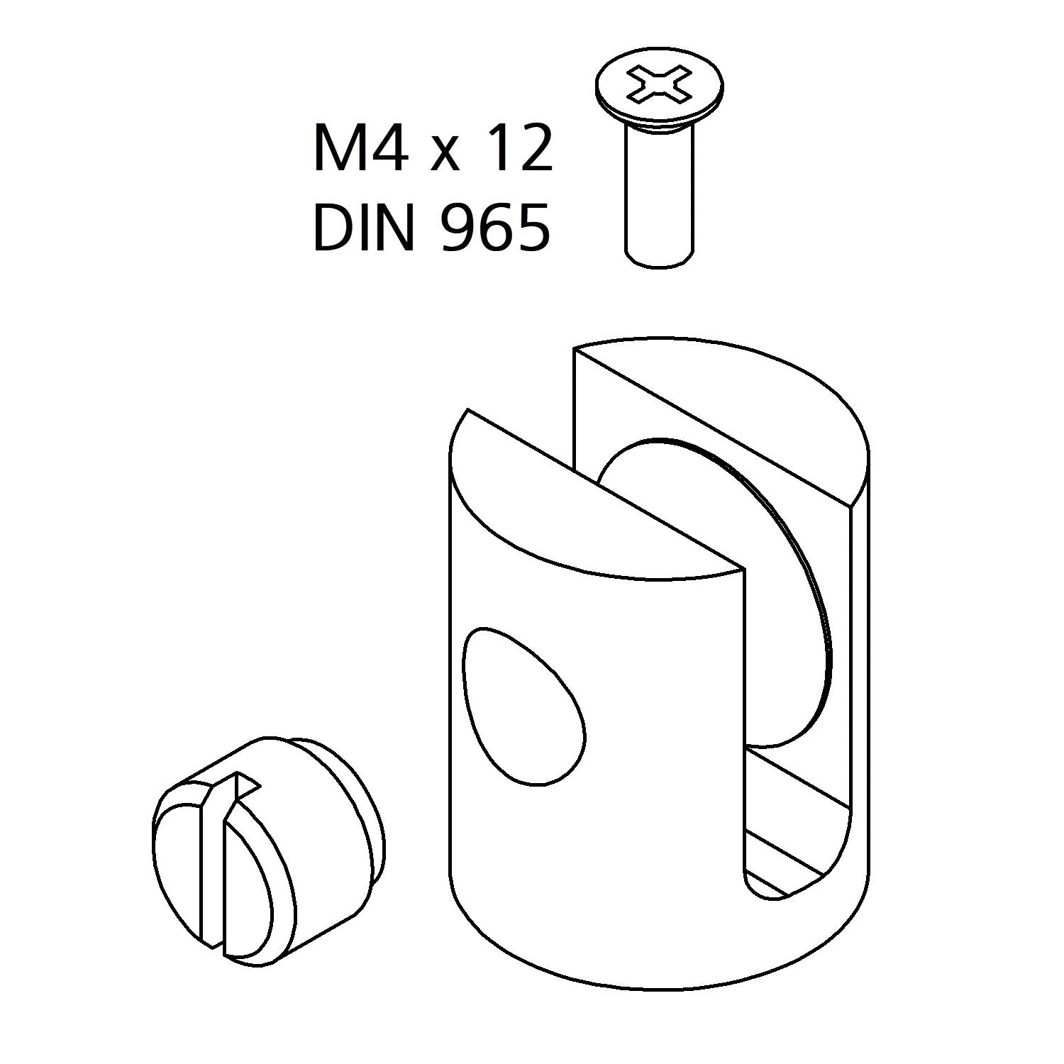 Glashalter rund | aufschraubbar | für 6-8 mm Glas