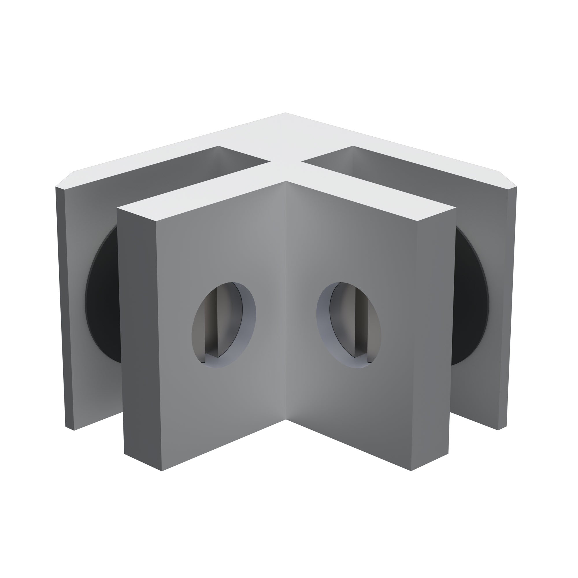 Glashalter 90 ° kpl. | offen | für 6-8 mm Glas