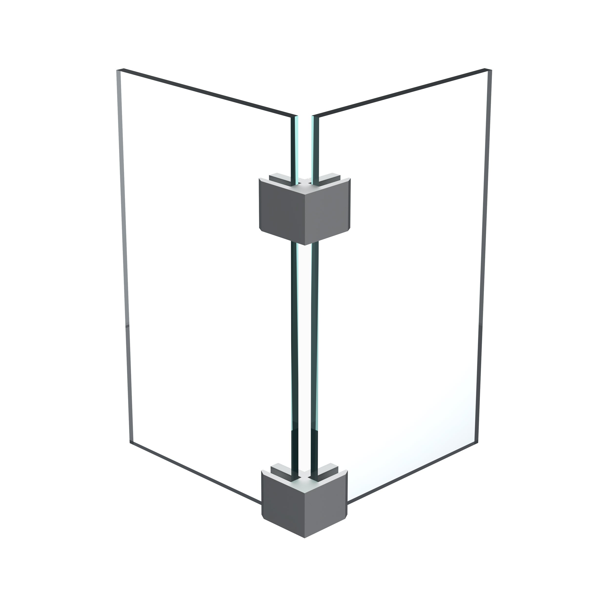 Glashalter 90 ° kpl.| mit Anschlag | für 6-8 mm Glas