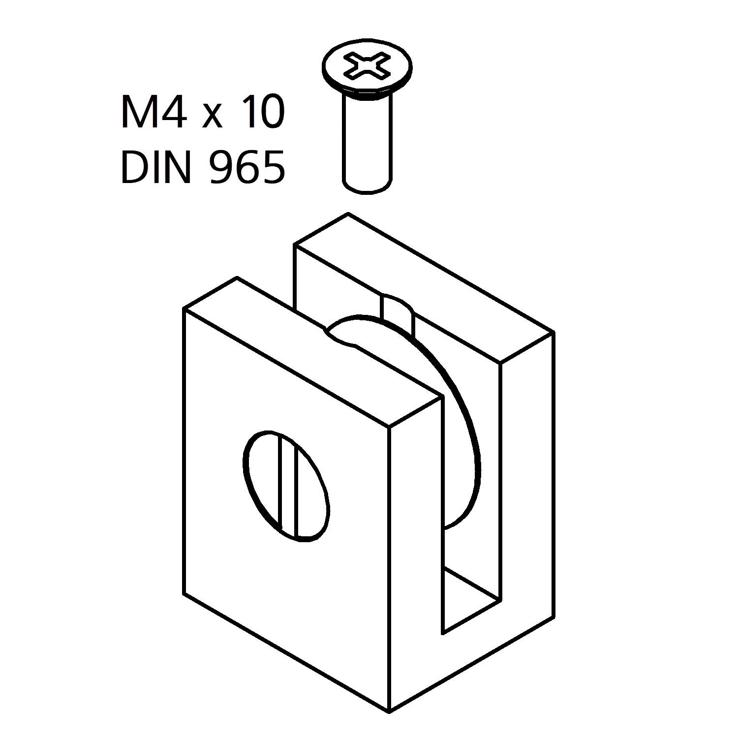 Glashalter für 6 mm Glas | aufschraubbar