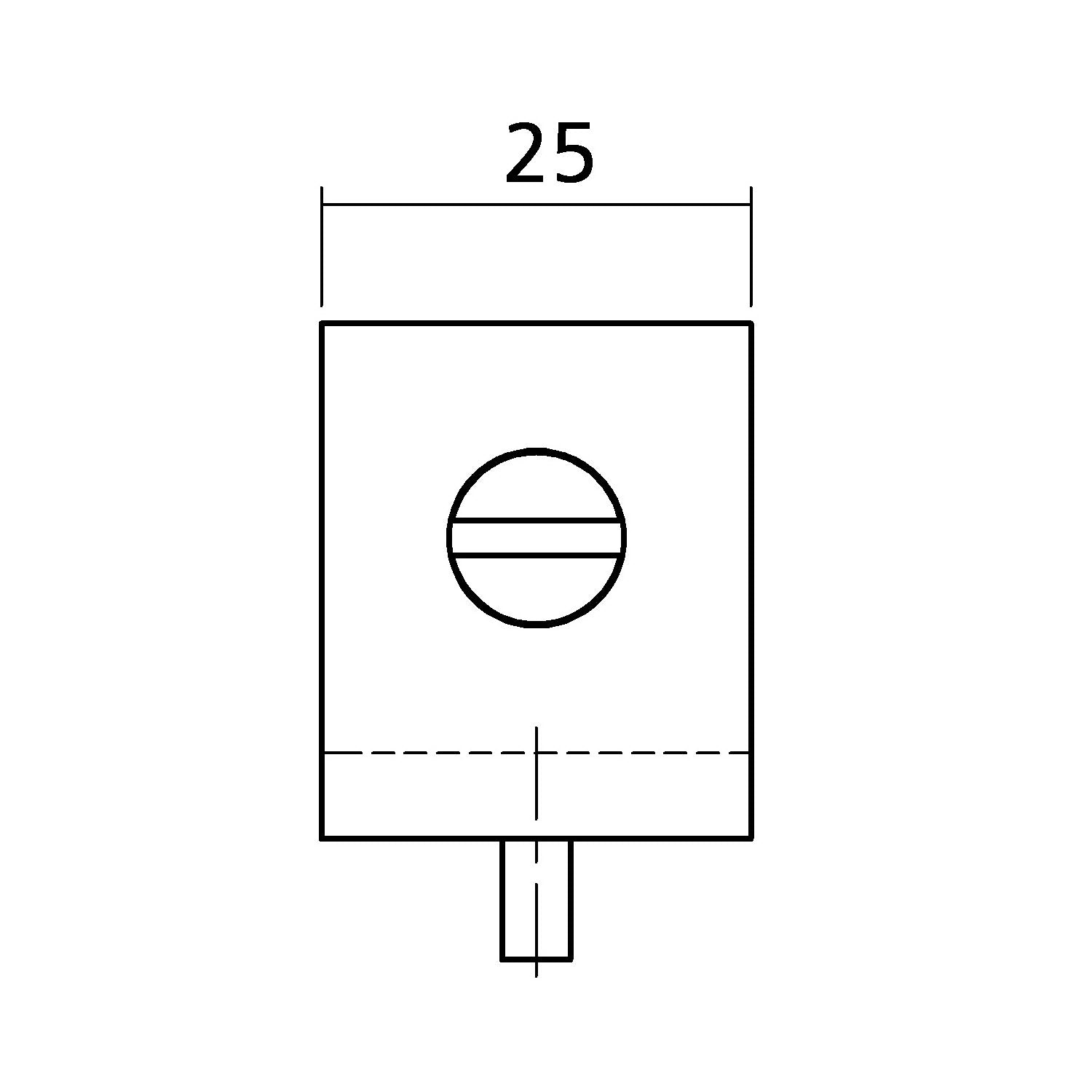 Glashalter für 6 mm Glas | aufschraubbar