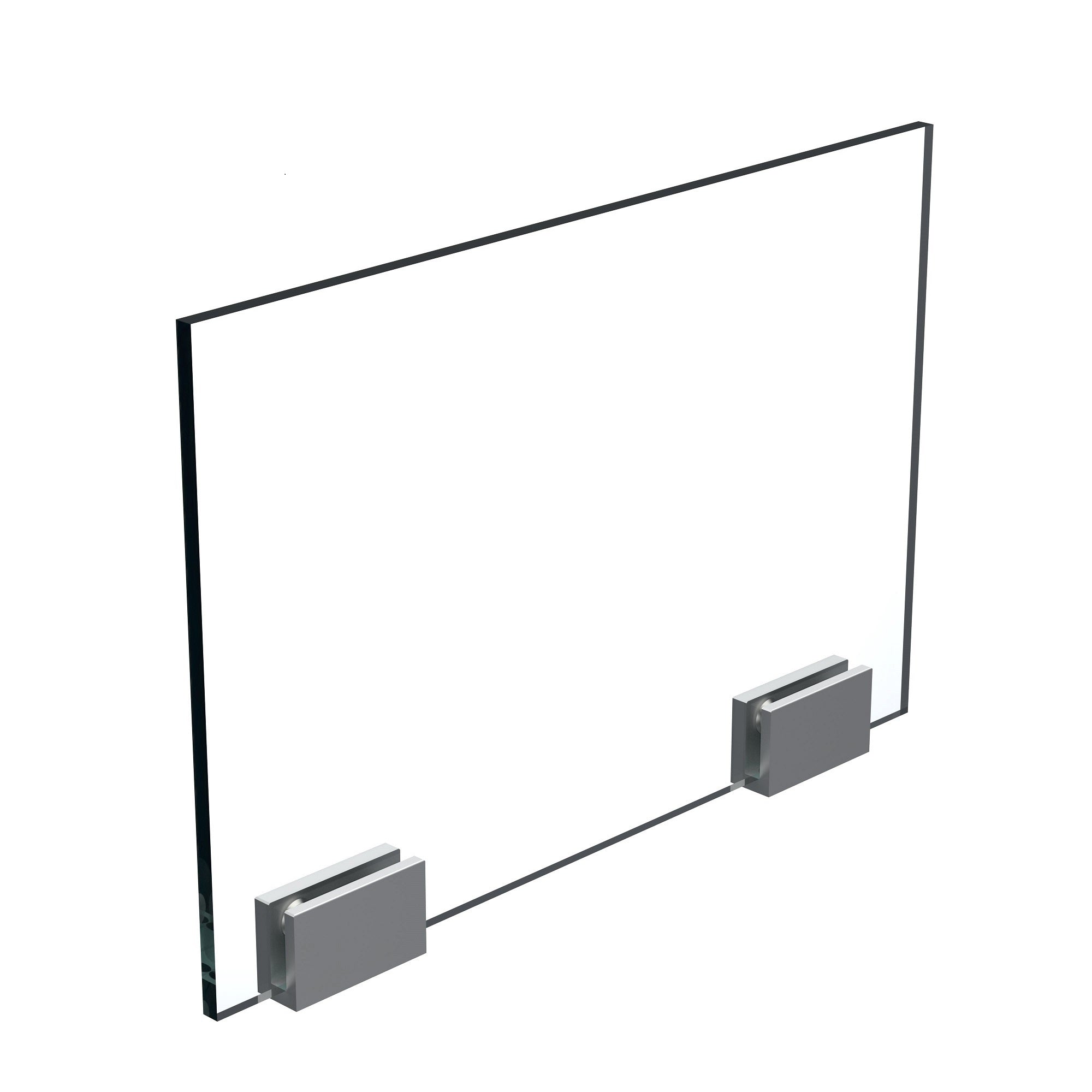 Glashalter 50 x 19 mm für Seitenscheibe
