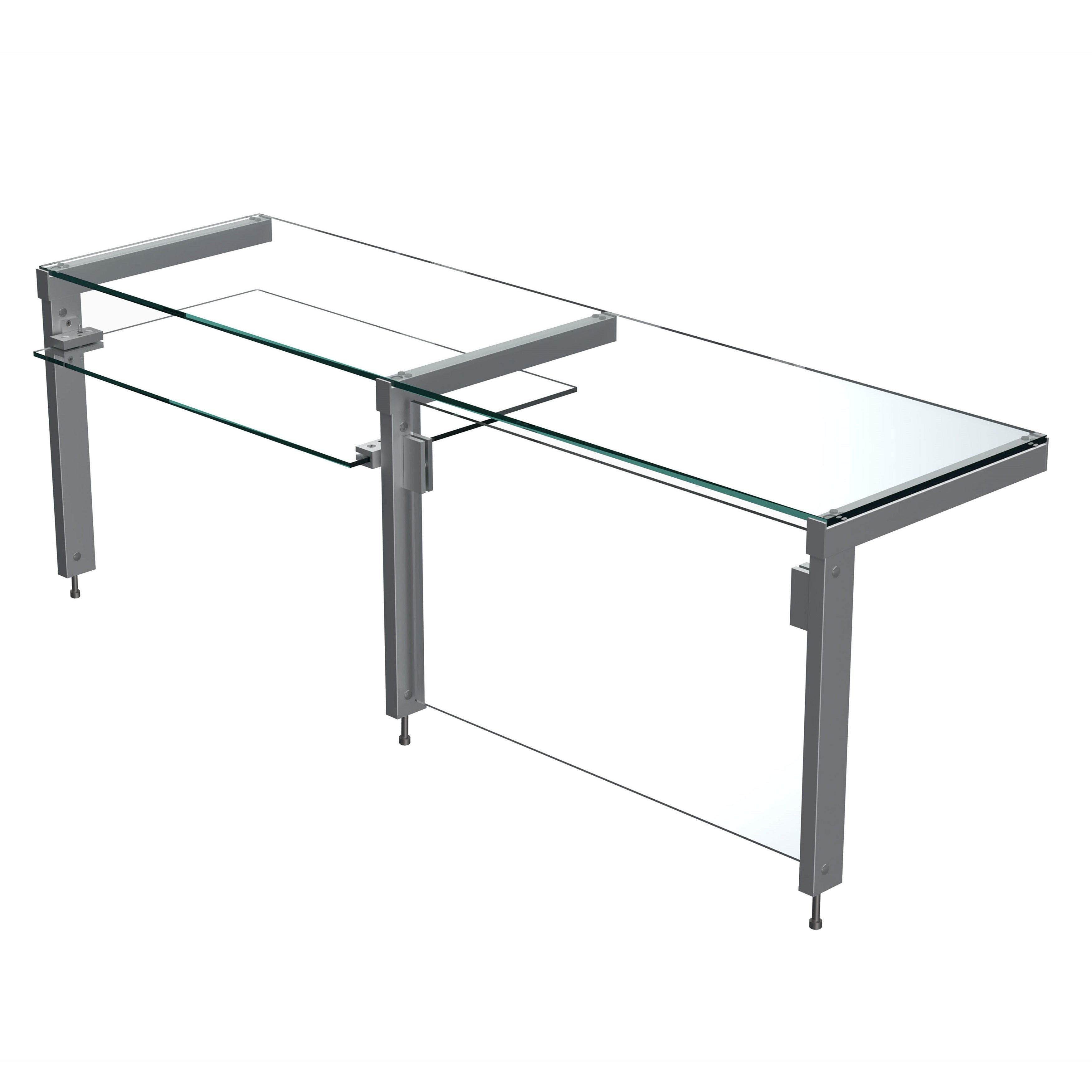 Glashalter drehbar | links | für 6 mm Glas