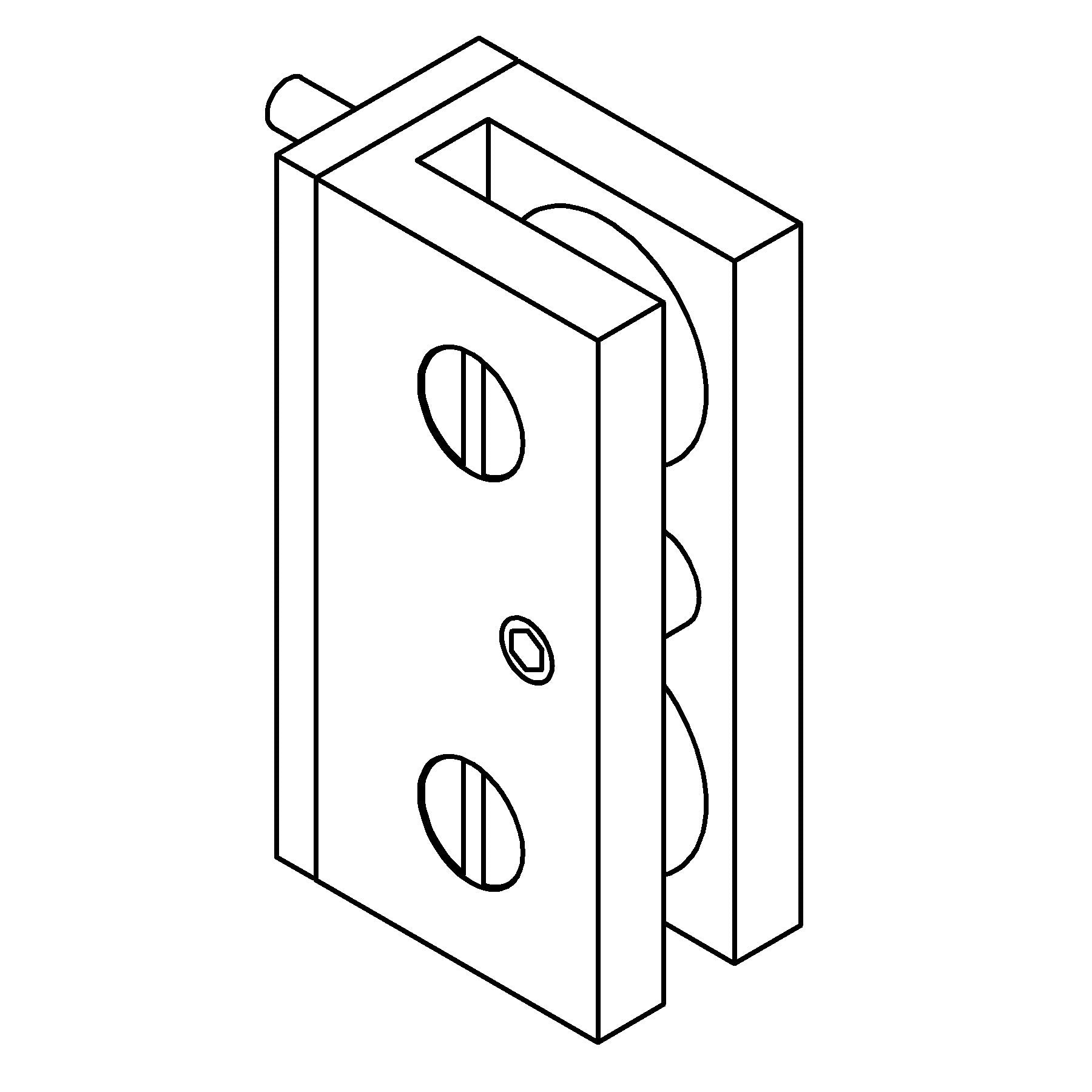 Glashalter drehbar | für 6 mm Glas