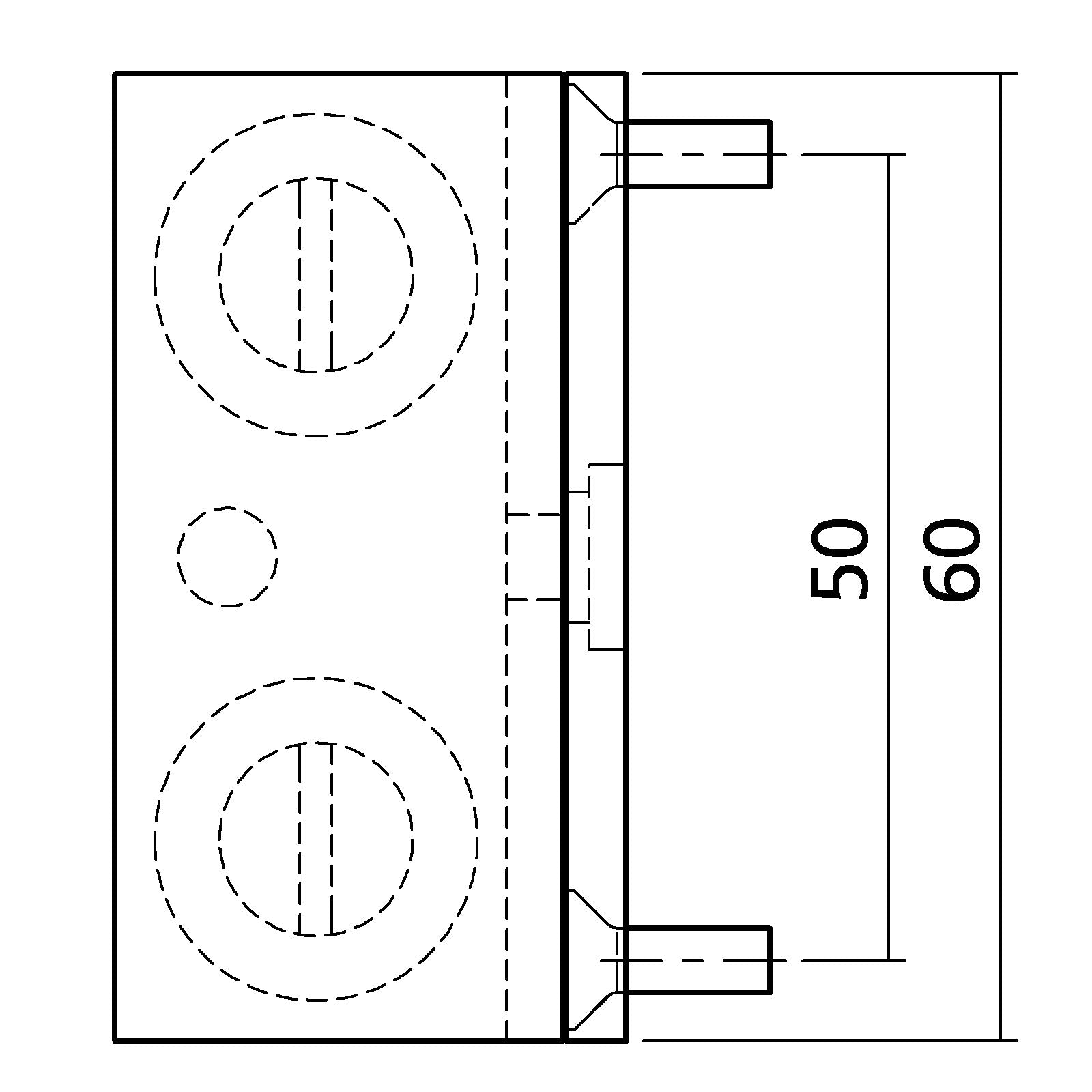 Glashalter drehbar | für 6 mm Glas
