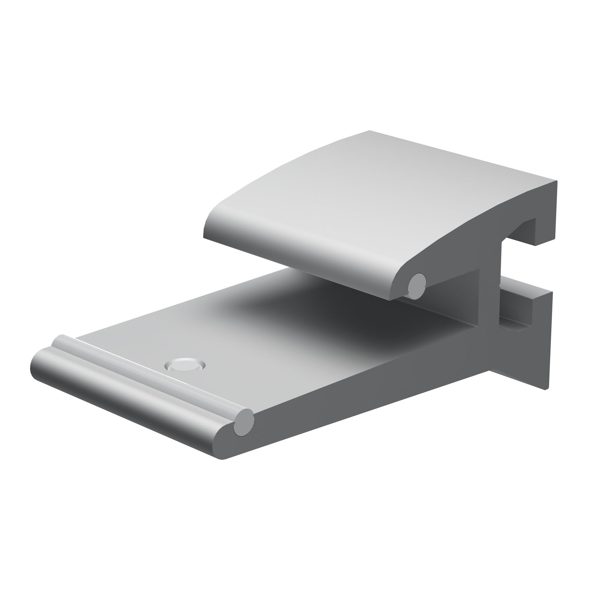Glashalter 90 ° | für 8 mm Glas | kpl. mit Verstellschraube | ungebohrt