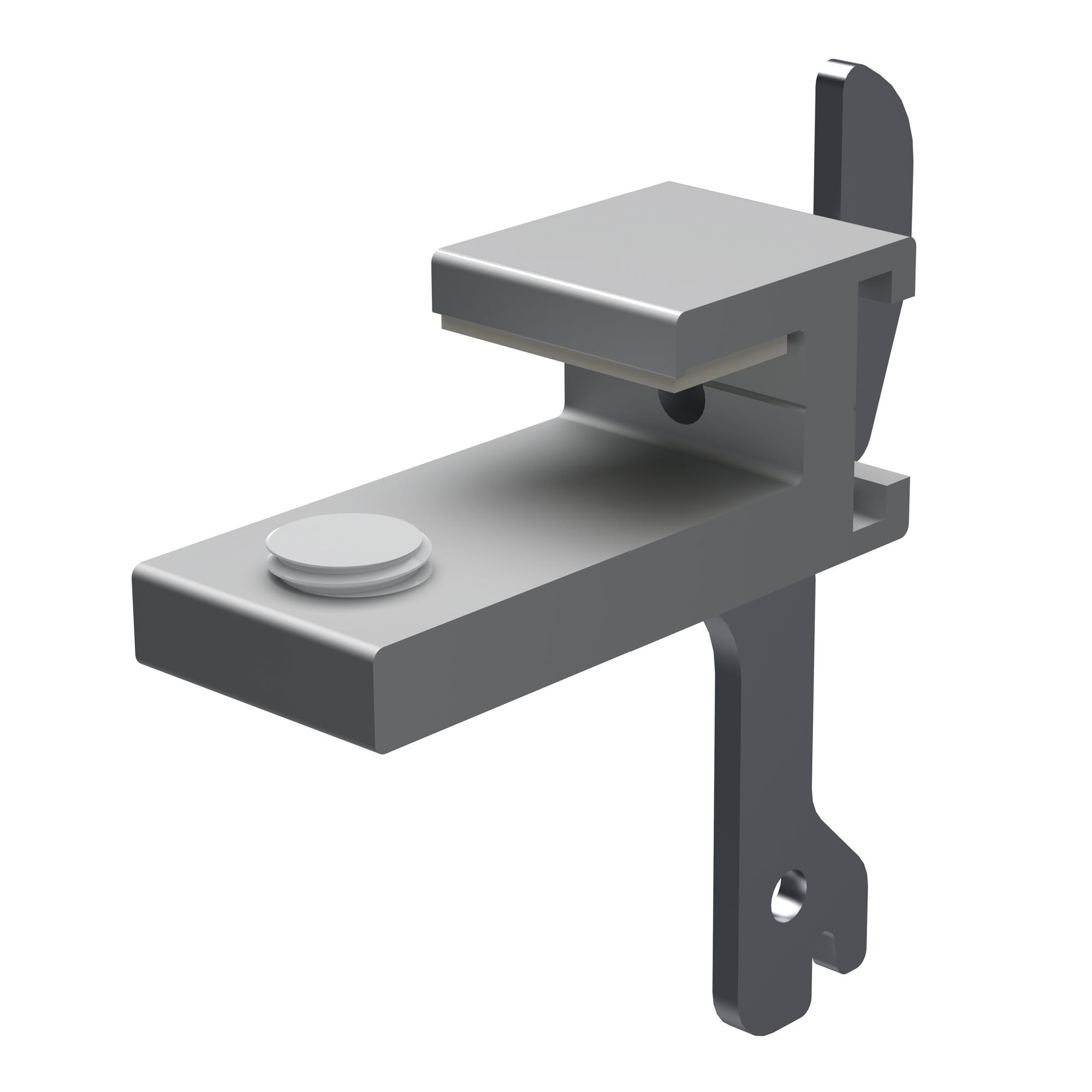 Glashalter 25 mm | links | mit Haken für 50er Folge