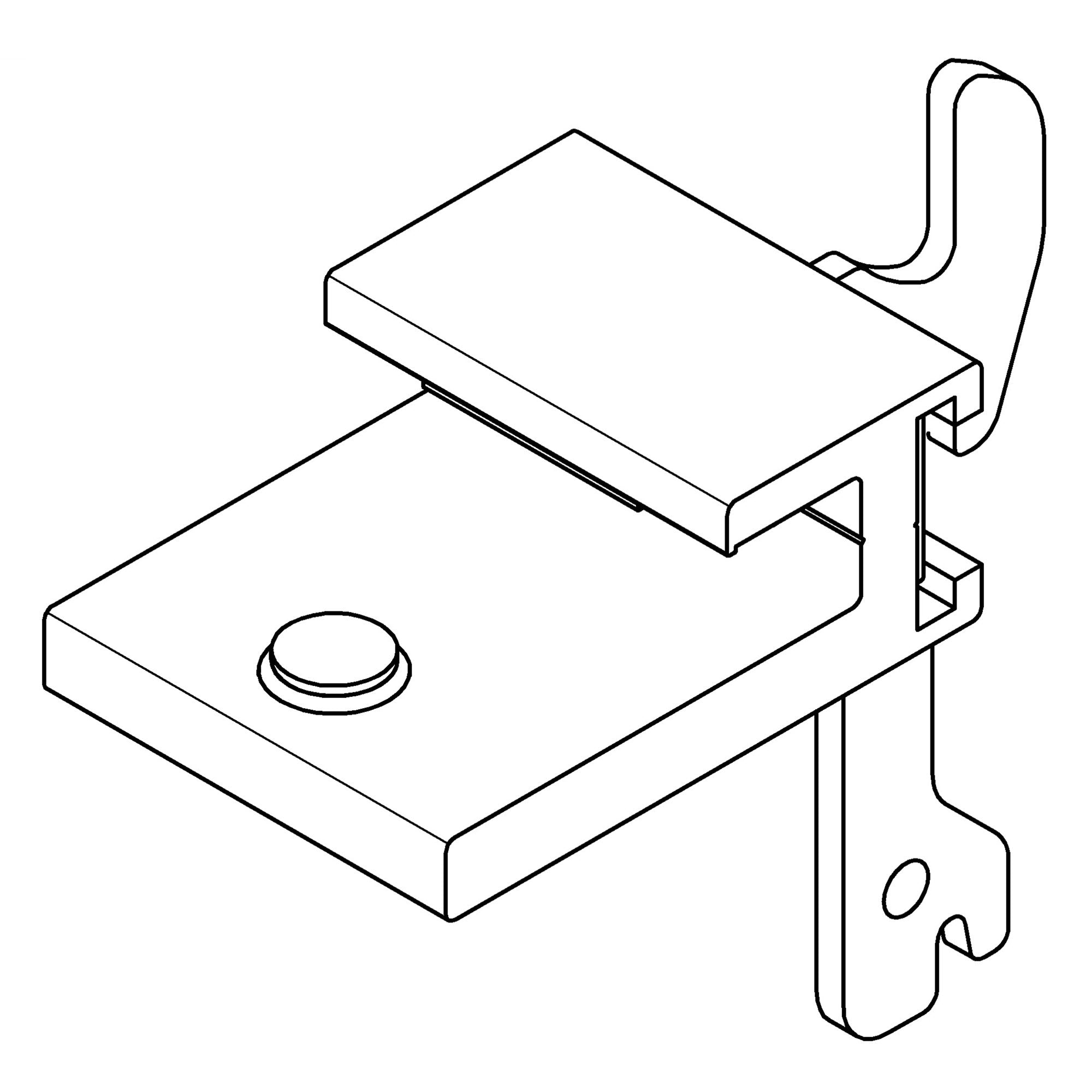 Glashalter 45 mm | mit Haken für 50er Folge