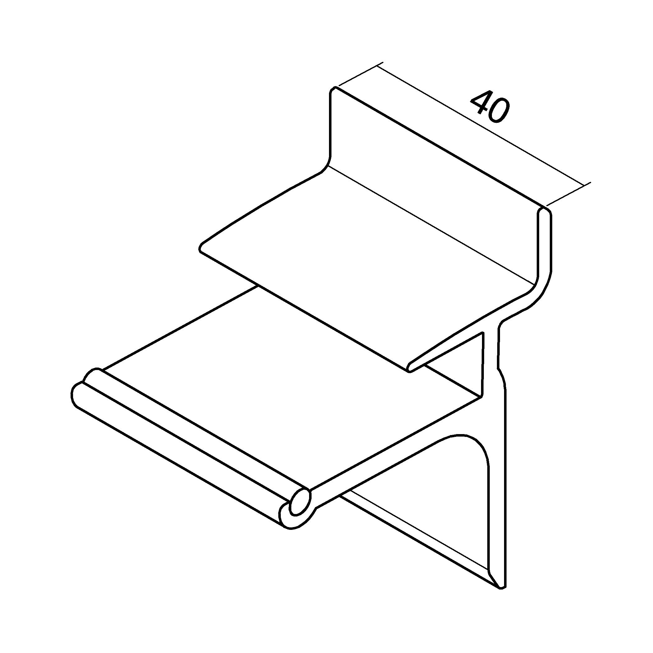 Glashalter für 8 mm Glas für Lamellenprofil