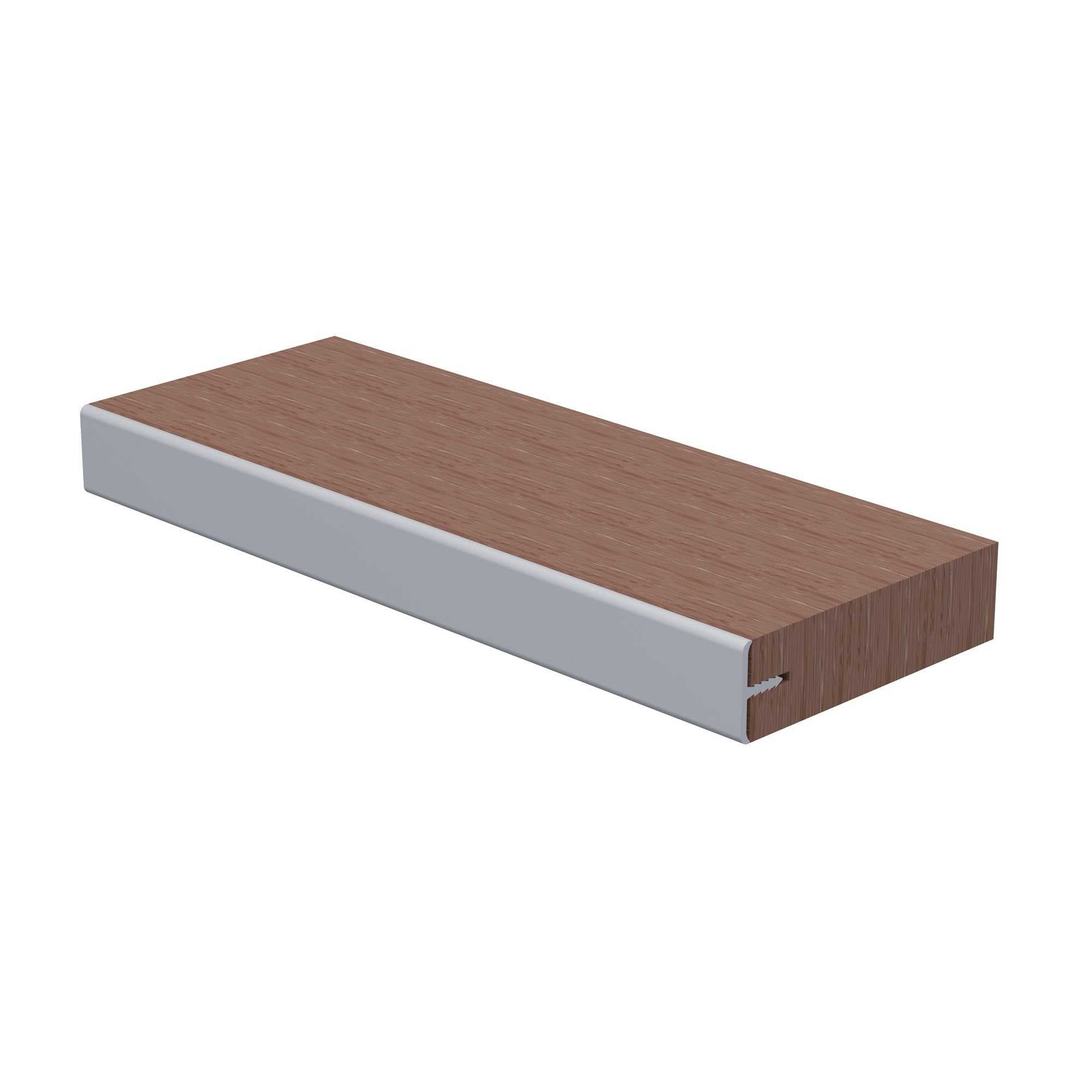 Kantenschiene 21 x 10 mm mit Harpunensteg
